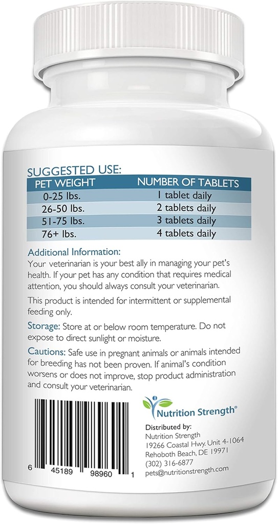 Taurine for Dogs, Support for a Healthy Heart Function, Resist Inflammatory Diseases, with Coenzyme Q10 to Help Manage Heart Failure and DCM in Dogs, 120 Chewable Tablets 3