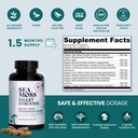 HAPPY FOX Brain & Body Convenience Capsules Bundle - Organic Sea Moss Gel & Smart Shrooms Capsules - Irish Sea Moss & Mushroom Complex, Nootropic Brain Supplements for Memory & Focus 6