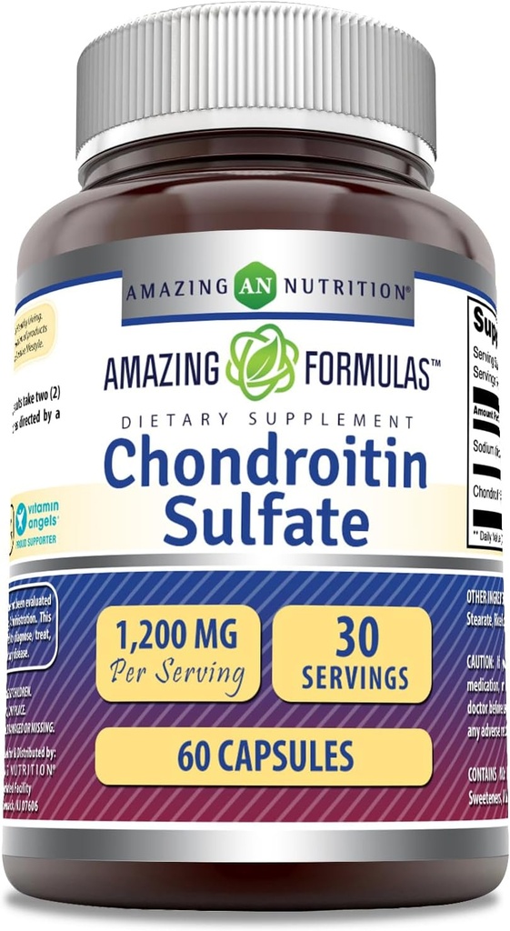 Amazing Formulas Chondroitin Sulfate 1200 mg Per Serving Supplement | Capsules | Non-GMO | Gluten Free | Made in USA (1 Pack, 60 Count) 2