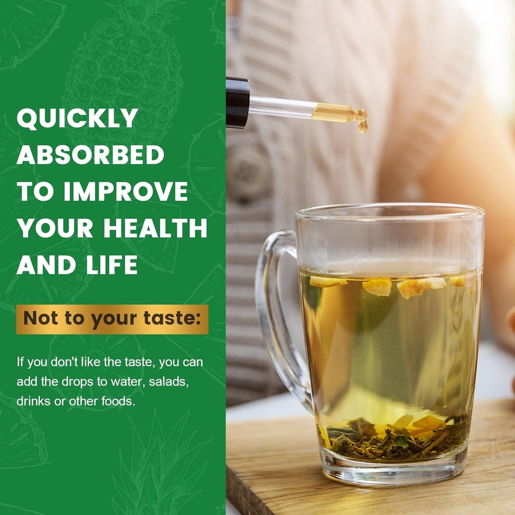 (2 Pack) Potassium Magnesium Supplement for Immune Health & Muscle Support, High Absorption, Triple Magnesium Complex with Glycinate, Taurate, Citrate and Potassium, Pineapple Flavour, 1 Fl Oz 6