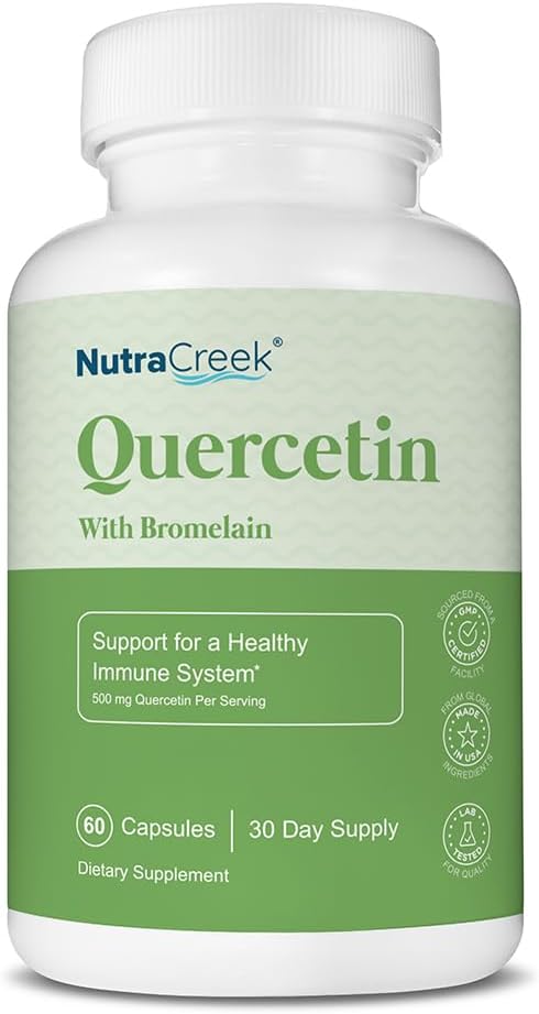 Quercetin Supplement | 1-2 Month Supply of Quercetin 500mg with Bromelain to Help Absorption. Quercetin and Bromelain for Immune System Support & Seasonal Support | 60 Capsules 2