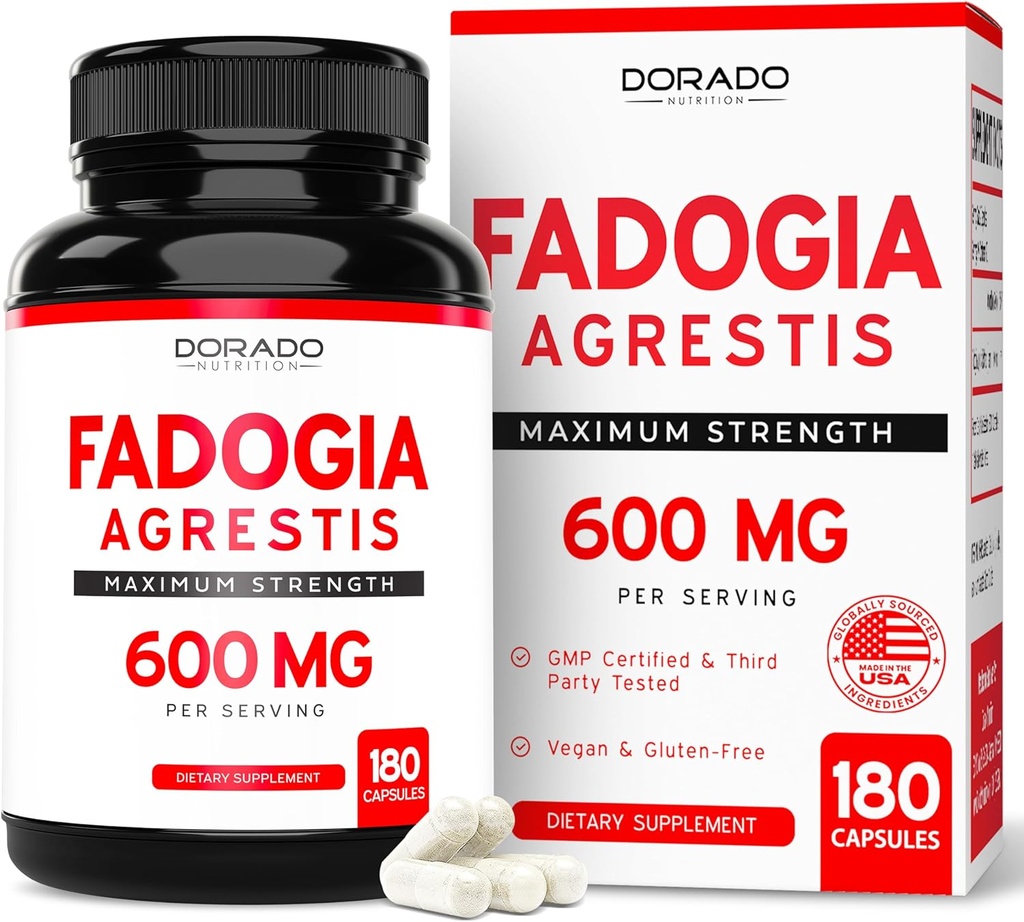 Fadogia Agrestis 600mg Extract - (180 Capsules) - [Maximum Strength] - Strength, Drive, Athletic Performance, Muscle Mass - Third Party Tested - Zero Fillers - Gluten Free, Non-GMO, Vegan Capsules 2