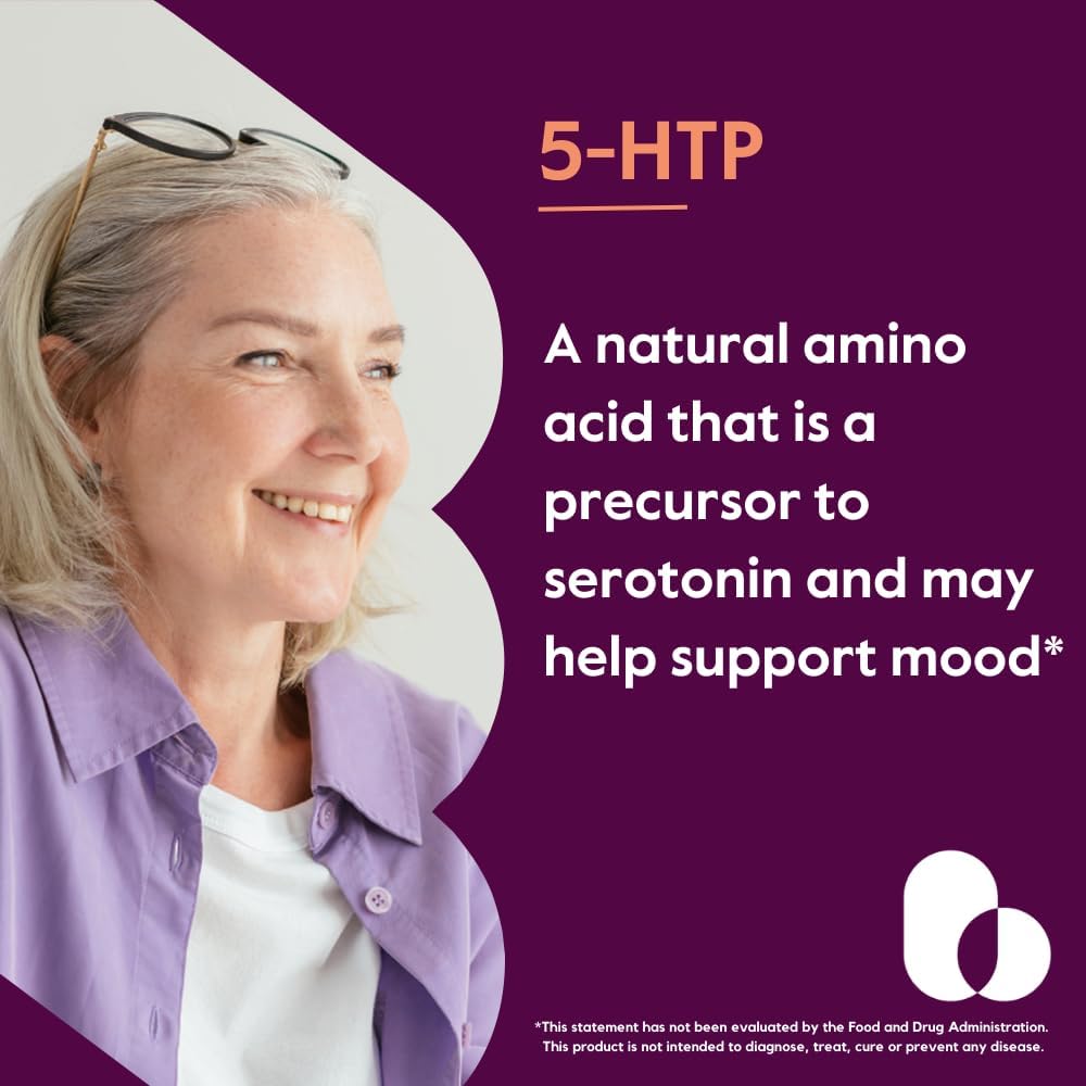 BESTVITE 5-HTP 200mg per Capsule (240 Capsules) (120 x 2) - No Stearates - No Flow Agents - Gluten Free - Non GMO 3