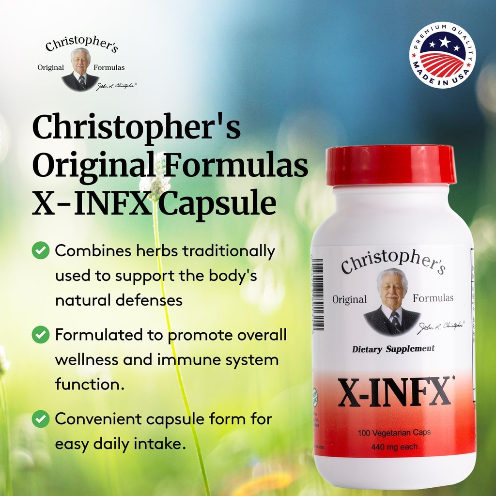 Christopher's Original Formulas X-INFX Formula, Natural Immune Support, 2 Pack, 100 Caps Each 5