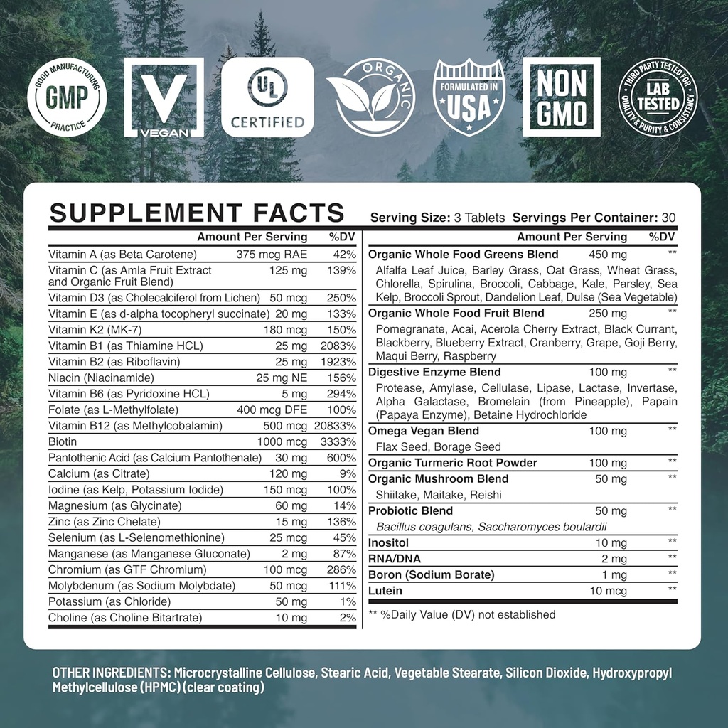 Abundant Earth Whole Food Multivitamin and Minding Down Sleep Support Capsules 4