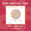 Celebrate Vitamins Multi ADEK Chewables, 60mg Iron - Daily Bariatric Multivitamin, Vitamins A, D, E, K & B12 for Duodenal Switch Surgery Patients - Grape (60 Tablets) 4