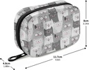Grey Cats Pill Box 7 Day Pill Case Bag Travel Pill Organizer Bag with Zipper Portable Weekly Case Compact Size for Vitamin Supplement Holder 4