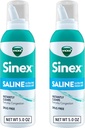 Vicks Sinex SALINE Nasal Spray, Drug Free Ultra Fine Mist, Clear Everyday Sinus Congestion Fast, Clear Mucus from a Cold or Allergy, Daily Use 5.0 fl oz x 2 2