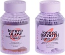 Lemme Glow Collagen Hair Gummies for Strong, Thick Hair & Reduced Shedding Smooth Anti Cellulite Capsules for Women, Smooth Legs & Thighs, Reduce Cellulite & Crepey Skin Bundle 2