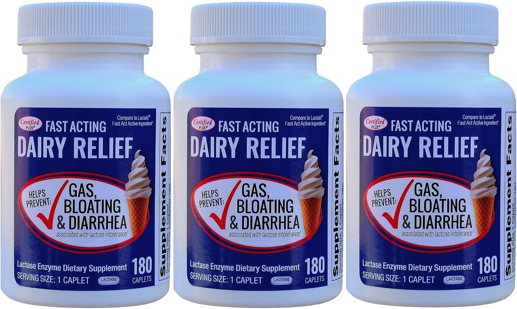 Fast Acting Lactase 540 Caplets Generic Lactase Fast Act 9000 FCC Units per Caplet 2