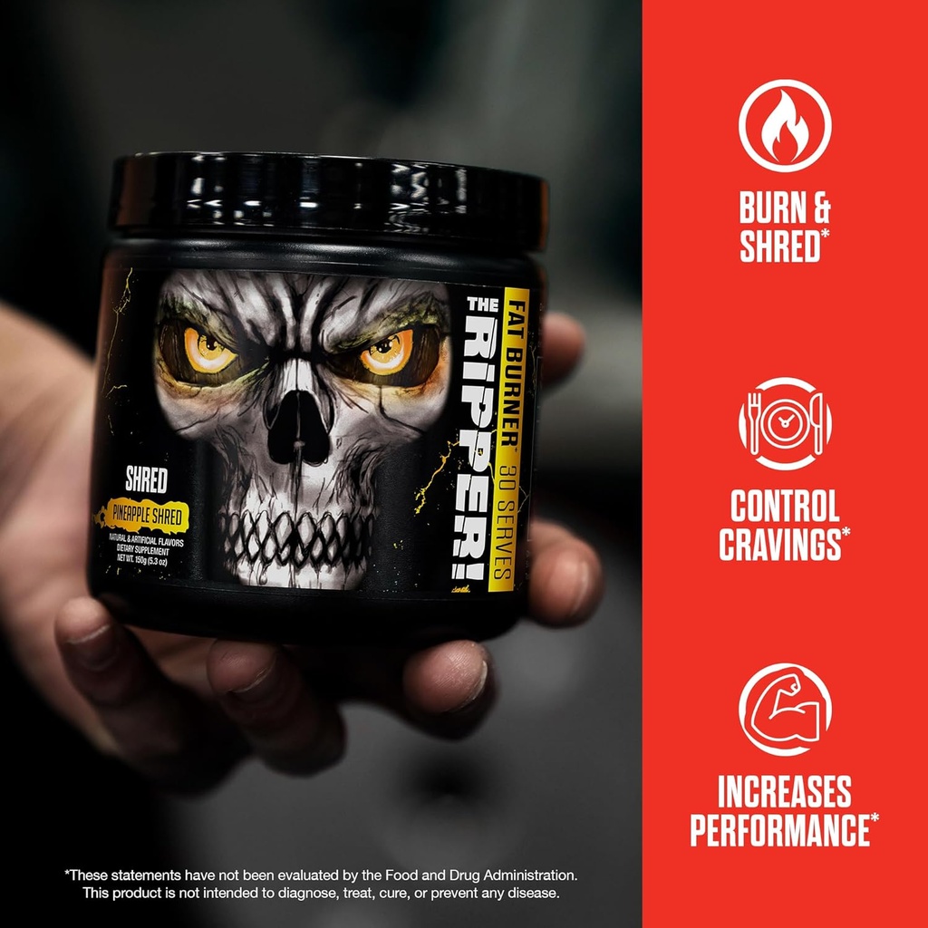 JNX SPORTS The Ripper! Shredding Thermogenic Fat Burner - Blood Orange 30 Servings | Advanced Fast Acting Thermogenic Pre-Workout, Appetite Suppressant, Extreme Energy for Men & Women 5