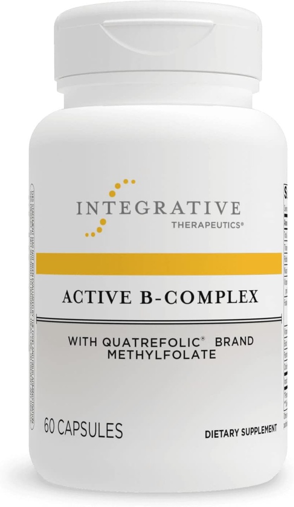 Integrative Therapeutics Bundle with Active B-Complex, 60 Capsules & L-Theanine, 60 Capsules - Active B-Complex to Support Energy Metabolism with 8 B-Vitamins* - L-Theanine to Support a Relaxed State* 3