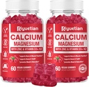 Calcium Gummies + Magnesium & Zinc with Vitamin D3 & K2, High Absorption Calcium Supplement for Bone, Teeth & Immune Support, Non GMO, Vegan, 120 Count 2