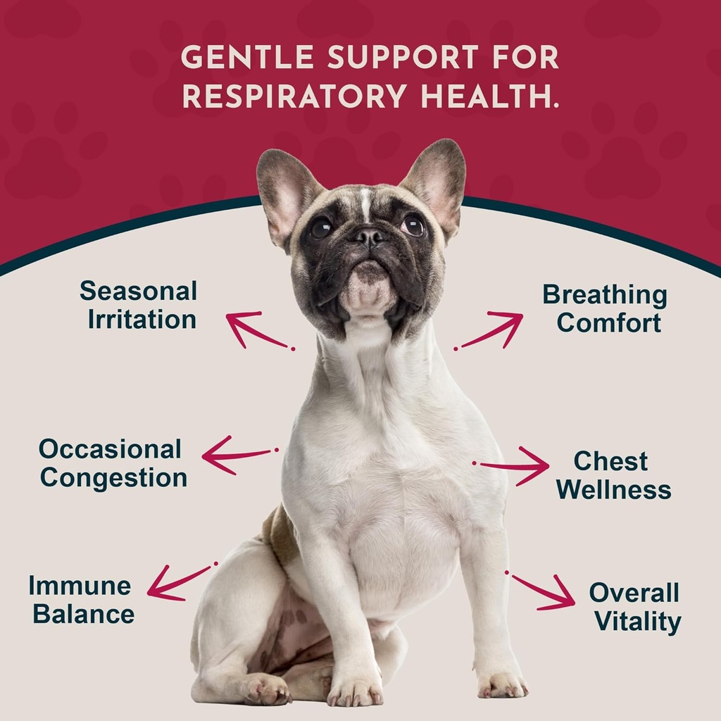Animal Essentials Breathe EZ for Dogs & Cats - Pet Respiratory Support Supplement, Clear & Easy Breathing, Healthy Respiration, Herbal Formula - 2 Fl Oz 3