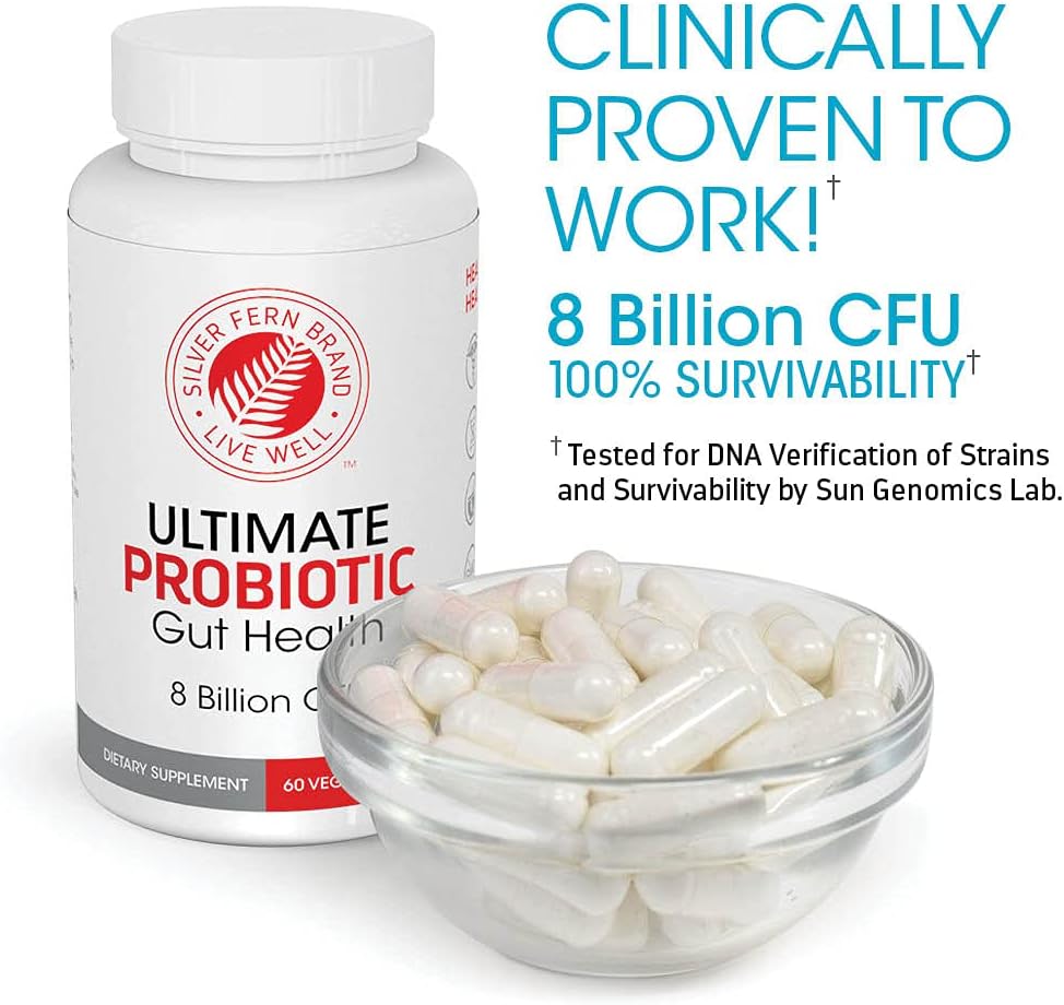 Silver Fern Brand Ultimate Probiotic 4-Pack – Probiotics for Women & Men – 8 Billion CFU Spore-Forming Gut Health Supplement – DNA Verified, Probiotic, Shelf-Stable, High Survivability – 240 Capsules 5