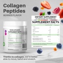 M+S Collagen Peptides Powder with Vitamin C and Hyaluronic Acid, Improves Elasticity, Hair, Skin, Nails and Joint – Sugar Free, 1.29 Lb (Berries Flavor) 3