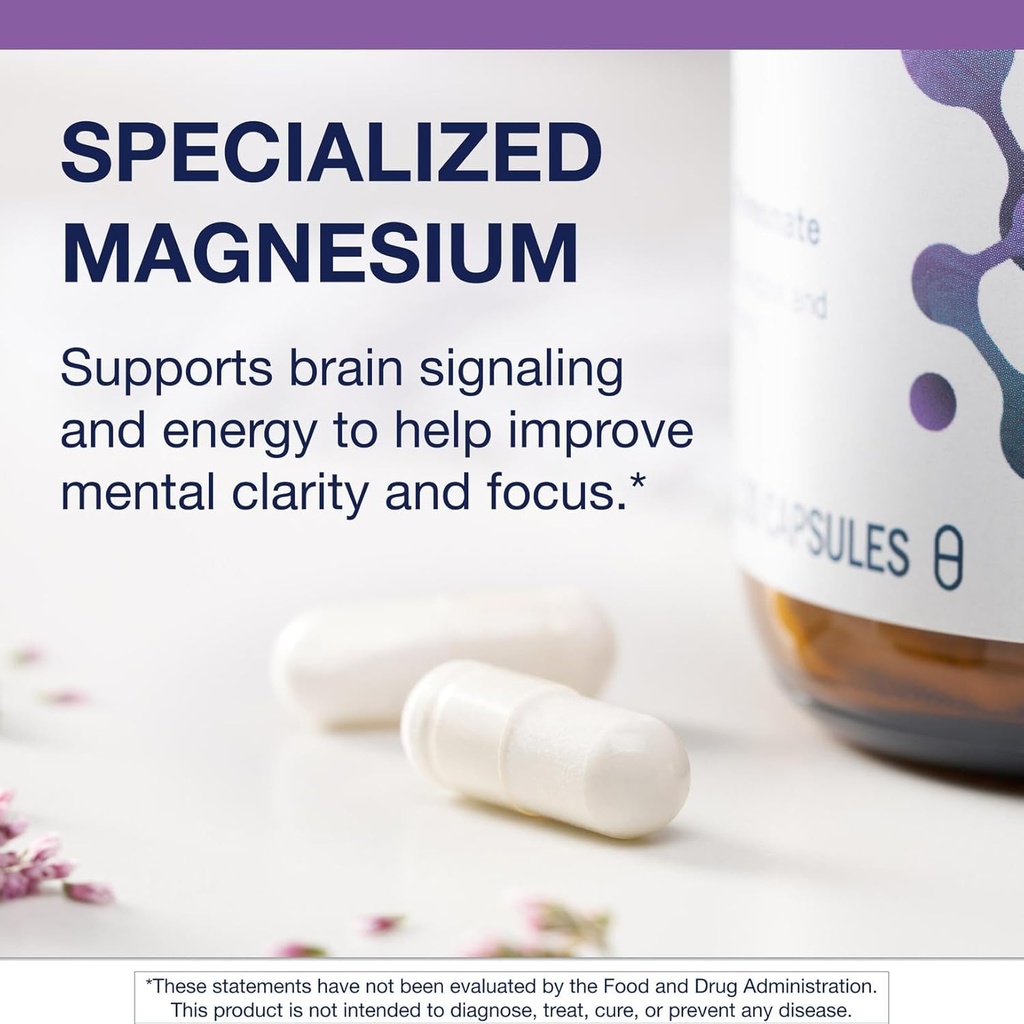Metagenics Magnesium L-Threonate - Magtein Magnesium for Brain Health, Memory, Learning & Cognitive Support - Clinically Studied Bioavailable Form - Non-GMO, Gluten-Free, Vegan - 120 Capsules 4