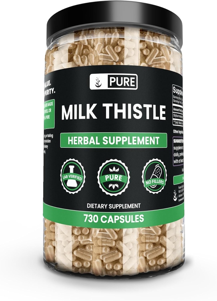Pure Original Ingredients Milk Thistle (100 Capsules) No Magnesium Or Rice Fillers, Always Pure 2