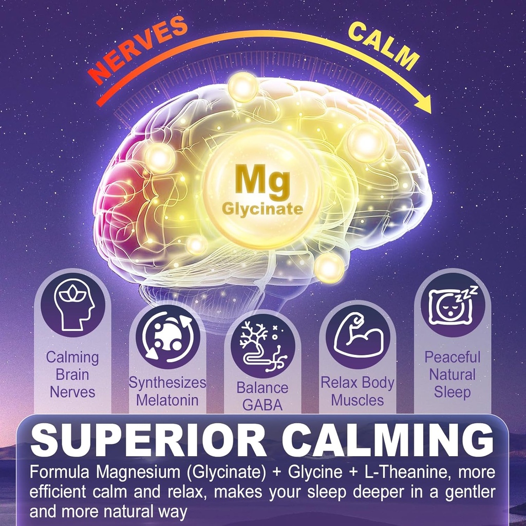Magnesium Glycinate Gummies 500mg/250mg for Adults Kids Teens, Sugar Free Magnesium Calm Sleep Aid, Kids Sleep Gummies with L-Theanine Glycine B6 for Sleep, Calm, Muscle,Relax Brain,No Melatonin,2Pack 5