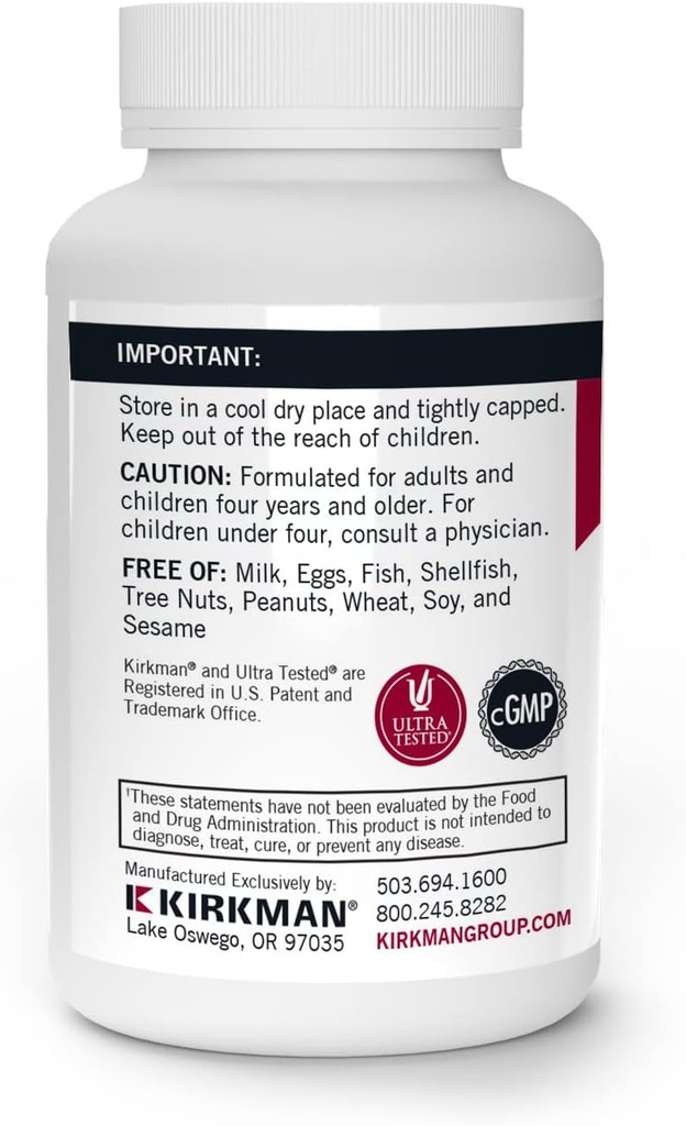 Kirkman - DMG (Dimethylglycine) 300 mg - 120 Capsules - High Potency - Supports Methylation - Hypoallergenic 4