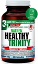 Natren Healthy Trinity Probiotics Supplement - 30 Dairy and Gluten Free Gel Capsules - Improve Gut and Digestive Health, 30 Billion CFU - Lactobacillus Acidophilus, Bifidobacterium, Bulgaricus 2