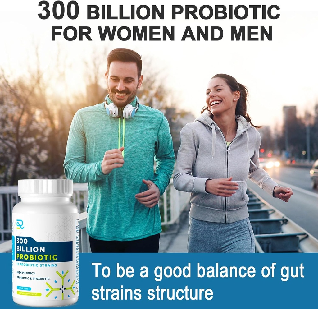 Probiotic Supplement for Women and Men, 12 Strains Organic Probiotics with Prebiotics 6