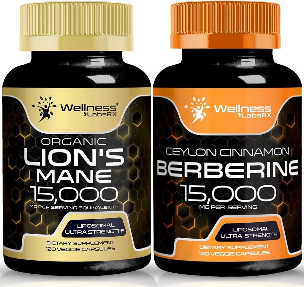 WELLNESS LABSRX Lions Mane Capsules and Berberine Capsules 2