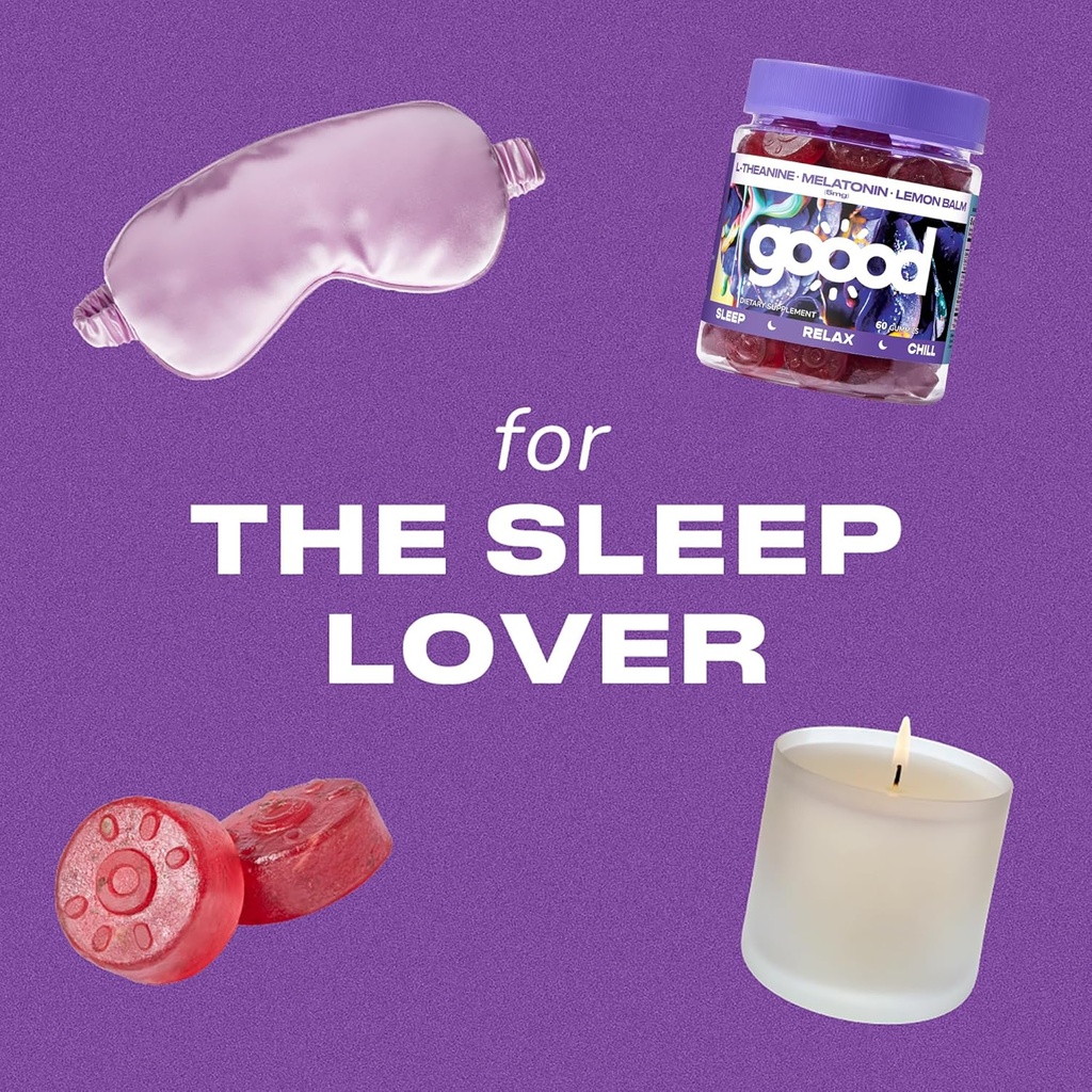 Goood Sugar Free Melatonin Gummies 5mg - Sleep Gummies for Adults - Sleep Supplement with L-Theanine - Melatonin 5mg Gummies - Gluten Free & Non GMO Sleeping Gummies for Adults for Calm Sleep 60 Ct 6