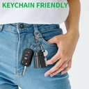 Small Pill Box,(2 Pack) Keychain Pill Holder Portable Mini Travel Pill Container Metal Case Bottle with Keyring 6