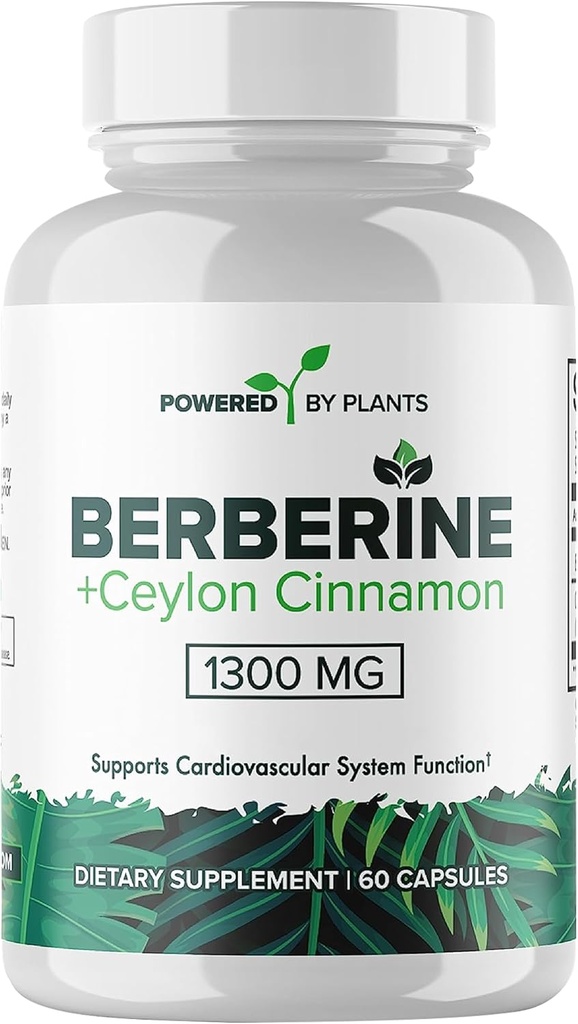Pure Berberine Supplement - 1300mg Berberine with Ceylon Cinnamon for Metabolism & Immune System Support - 60 Servings 2