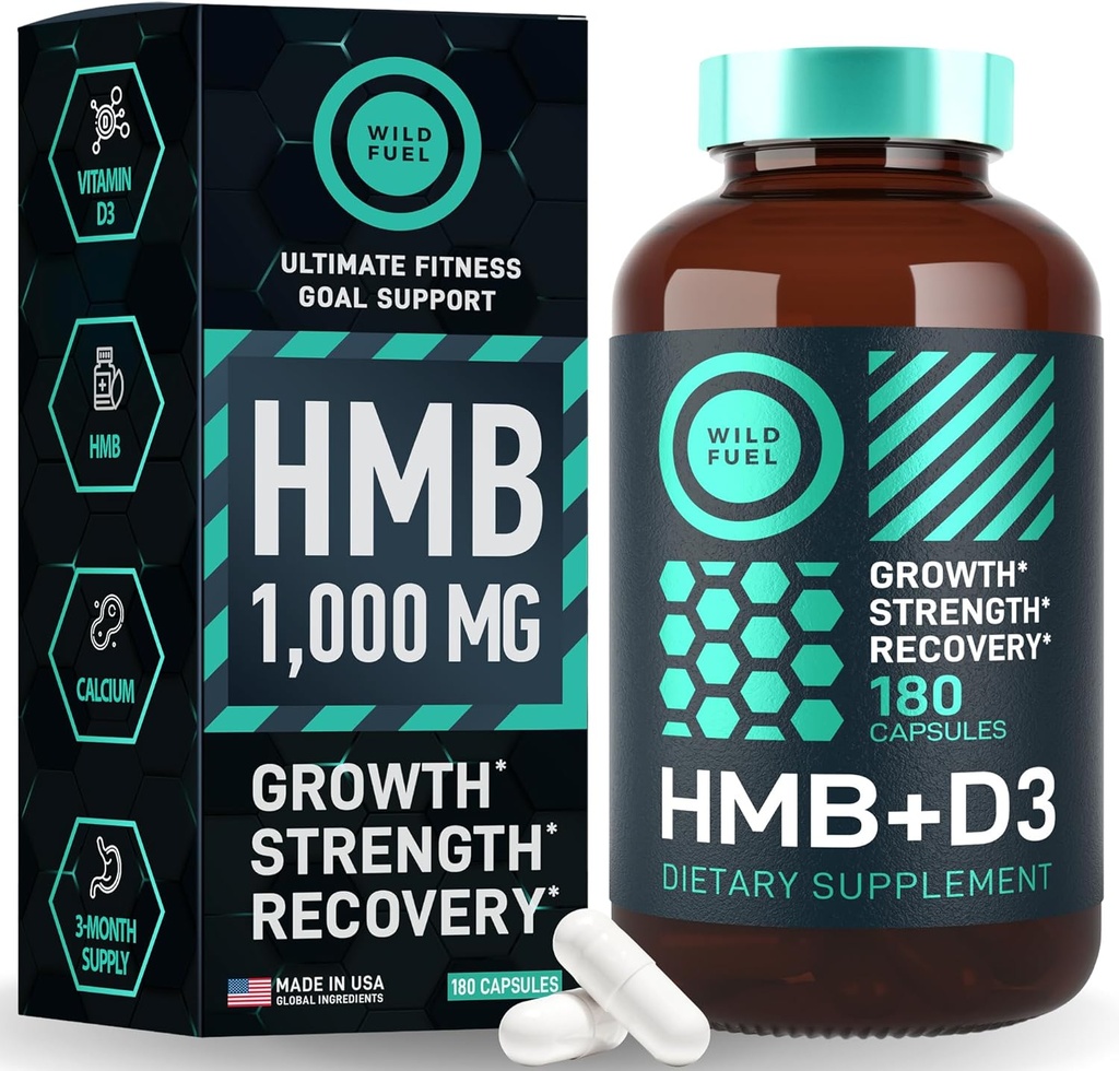 WILD FUEL HMB with Vitamin D3, Amino Acid Complex and Keto MCT Oil Gummies Power and Recovery Bundle 3