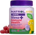 Natrol Kids Sleep+ Immune Health Gummies with Melatonin, Zinc, Vitamin C and D, Elderberry, 50 Raspberry Flavored Melatonin and Immune Health Gummies, 50 Day Supply 2