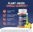 Omega 3 6 9 + DHA Gummies for Kids - Vegetarian, Plant-Based Fish Oil with DHA and EPA for Children 2+ to Support Body and Brain Development - No Fishy Taste - Lemon and Orange Flavors - 60 Count 4