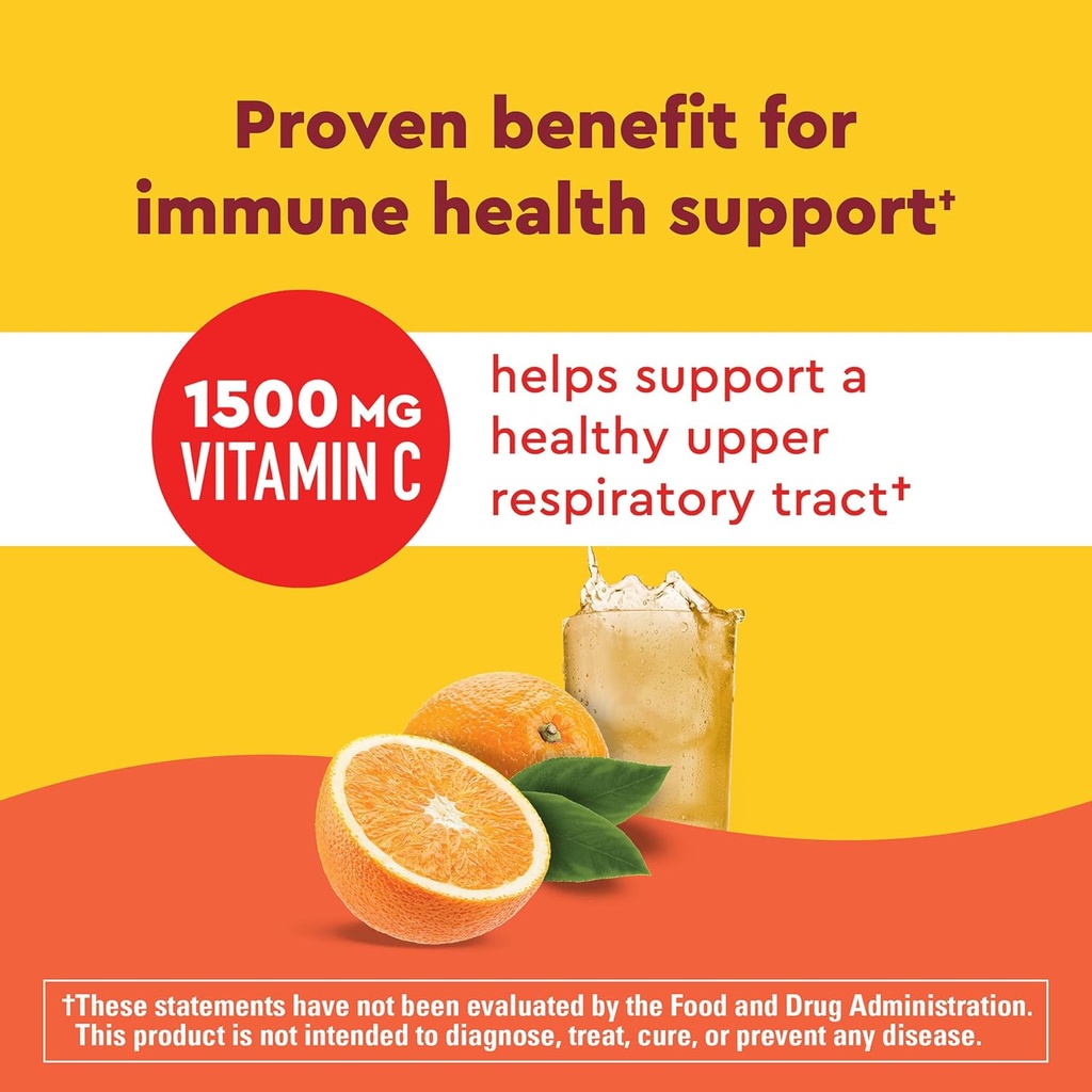 Nature Made Wellblends ImmuneMAX Fizzy Drink Mix, Vitamin C 1500mg, Zinc 15 mg, Vitamin D3 1000 IU (25 mcg), plus B Vitamins and Electrolytes Hydration Blend, 30 Stick Packs 4