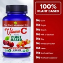 THE FOOD MOVEMENT CO. 100% Plant-Based Vitamin C 60 Capsules 125mg - Adults Immune System Antioxidant Support Dietary Supplement - Whole Food Vegan Supplements from Organic Non-GMO Gluten-Free Fruits 4
