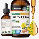 BIO KRAUTER Cats Claw Tincture - Vegan Cat's Claw Supplement - Immune Support - Alcohol & Sugar Free Extract - Vegan Drops 2 Fl.Oz. 2