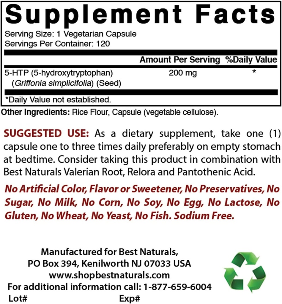 Best Naturals 5-HTP 200 mg & NAC - N Acetyl Cysteine 600 mg 2