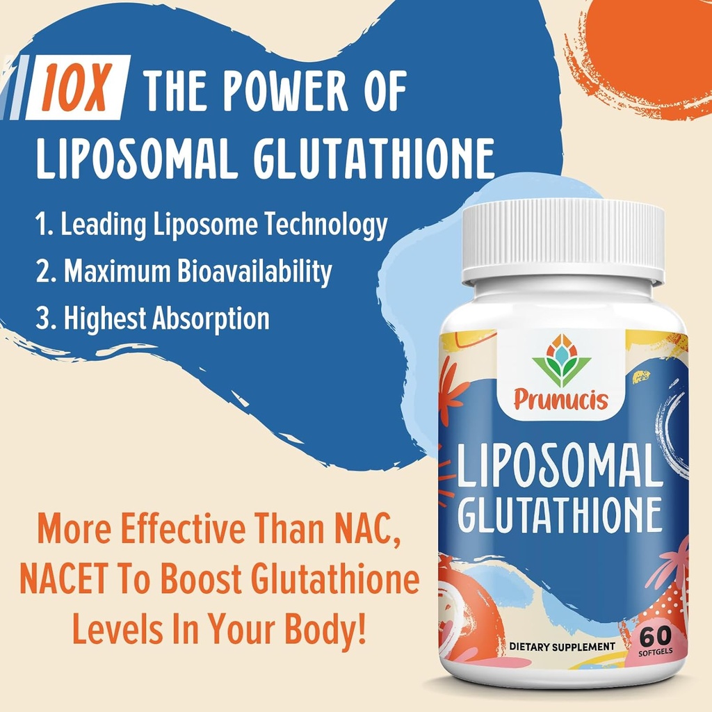 2400MG Liposomal Glutathione, with Vitamin C, Milk Thistle & Alpha-Lipoic Acid, Master Antioxidants, Pure Reduced L-Glutathione - Immune System, Cell Repair, Energy, High Absorption, 360 Softgels 5