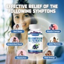 Magnesium Glycinate Gummies 1000mg with Magnesium L-Threonate,Chelated Magnesium Potassium Complex Supplement with VitD, B6, CoQ10, Calcium,Supports for Memory, Calm, Mood - 180 Gummies Blueberry 4