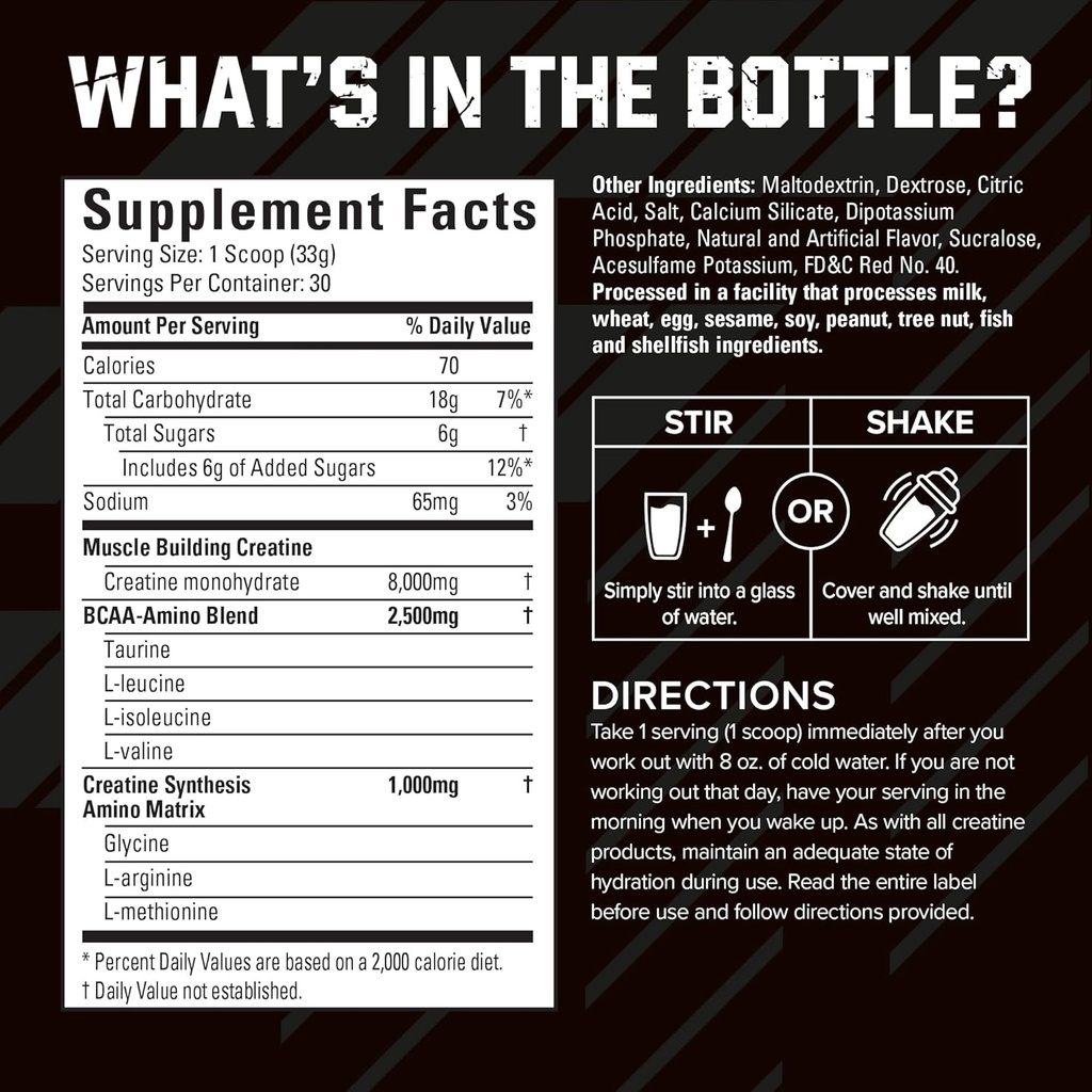 Six Star Creatine Monohydrate Powder, X3 (ICY Snow Cone) - Flavored Creatine HCl Powder Monohydrate Supplement for Muscle Building & Performance - Post Workout Supplement for Men & Women - 30 Servings 5