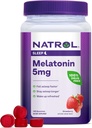 Natrol Melatonin 5mg Gummies 140ct & 90ct Strawberry Sleep Support 3