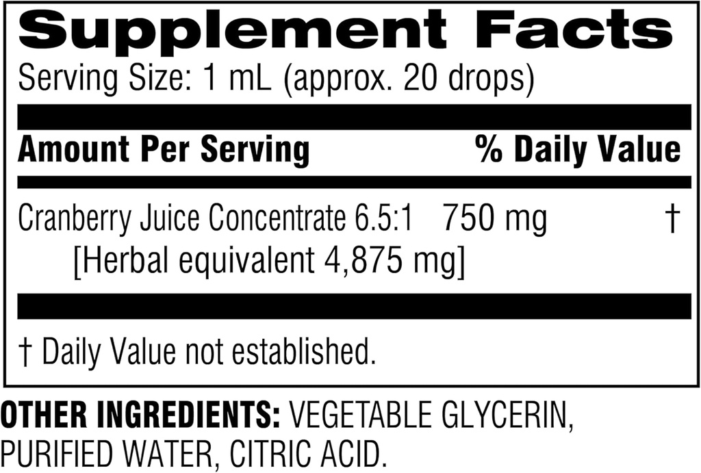 Botanic Choice Alcohol Free Liquid Extract Herbal Supplements, Cranberry, 1 Ounce 2