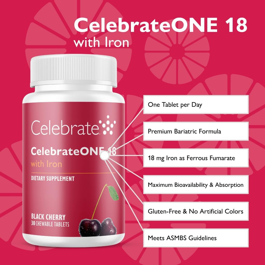 Celebrate Vitamins CelebrateONE Bariatric Multivitamin 18mg Iron & Balance Probiotic + Prebiotic Capsules Bundle – Supports Digestive Health, Iron Levels, & Maximum Nutrient Absorption for Bariatric P 5