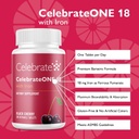 Celebrate Vitamins CelebrateONE Bariatric Multivitamin 18mg Iron & Balance Probiotic + Prebiotic Capsules Bundle – Supports Digestive Health, Iron Levels, & Maximum Nutrient Absorption for Bariatric P 5