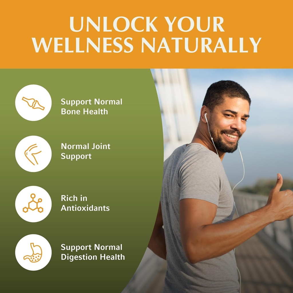 Jiva Botanicals Cissus Quadrangularis Capsules 550 mg - High Potency Cissus Powder Extract for Normal Bone Health & Normal Joint Support - 120 Capsules (Pack of 1) 3