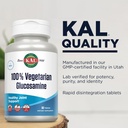 KAL 100% Vegetarian Glucosamine 1000 mg, Joint Health Supplement with Vegan Glucosamine HCl, Joint Support for Comfort and Mobility, Made Without Shellfish, 60-Day Guarantee, 60 Servings, 60 Tablets 6