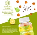 SUKU Turmeric Curcumin Sugar Free Gummies with 1003mg of Turmeric - Black Pepper Protects Liver, Improves Digestion, Inflammation Response & Joint Health – Lemon Lime Flavour (50 Gummies) 6