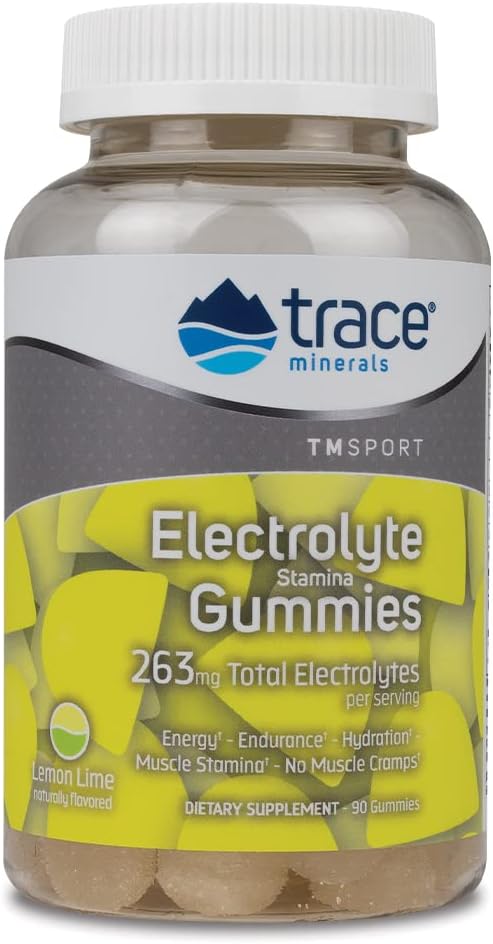 Trace Minerals Electrolyte Stamina Gummies - Convenient Electrolyte Supplement That Supports Hydration - Supports Optimal Energy - Muscle Stamina - Vegan - Lemon Lime - 90 Count (30 Servings) 2