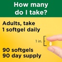 Nature Made Vitamin D3 5000 IU (125 mcg) Softgels, Extra Strength Vitamin D Supplement for Bone and Immune Health Support, 90 Softgels, 90 Day Supply 6