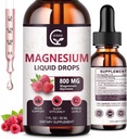 (2 Pack) Magnesium Glycinate Liquid Drops | 1000mg Liquid Magnesium Complex with D3, L-Thea & GABA for Energy, Sleep, Nerve and Heart Health, High Absorption, Raspberry Flavor 2